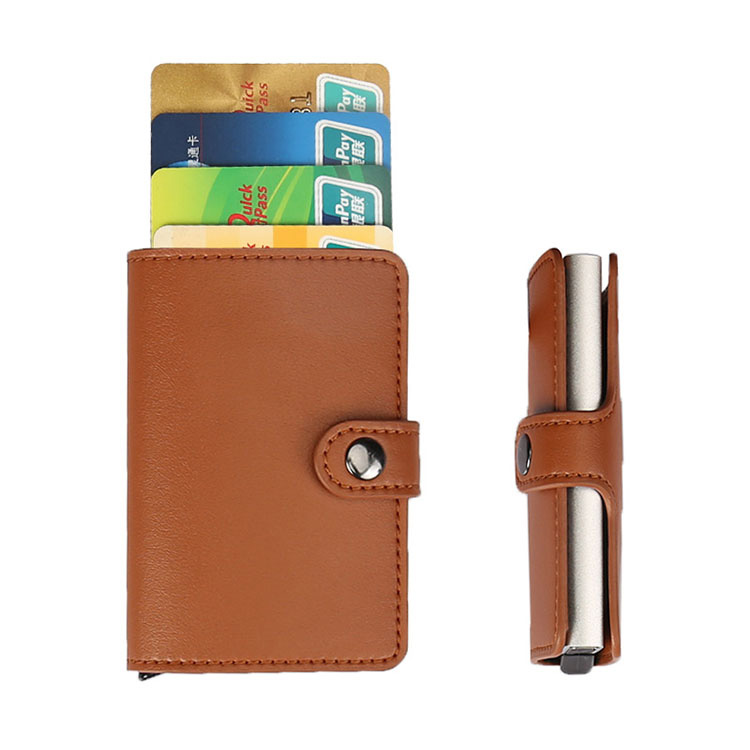 IAluminiyam RFID Anti-ubusela Credit Card Umnini Pop Up Wallet yaMadoda