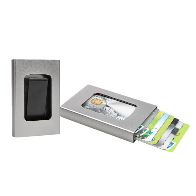 RFID Blacking Secure Pocket Wallet Aluminium Cash kunye Card Holder